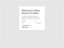 Tablet Screenshot of bluerootscannabis.com